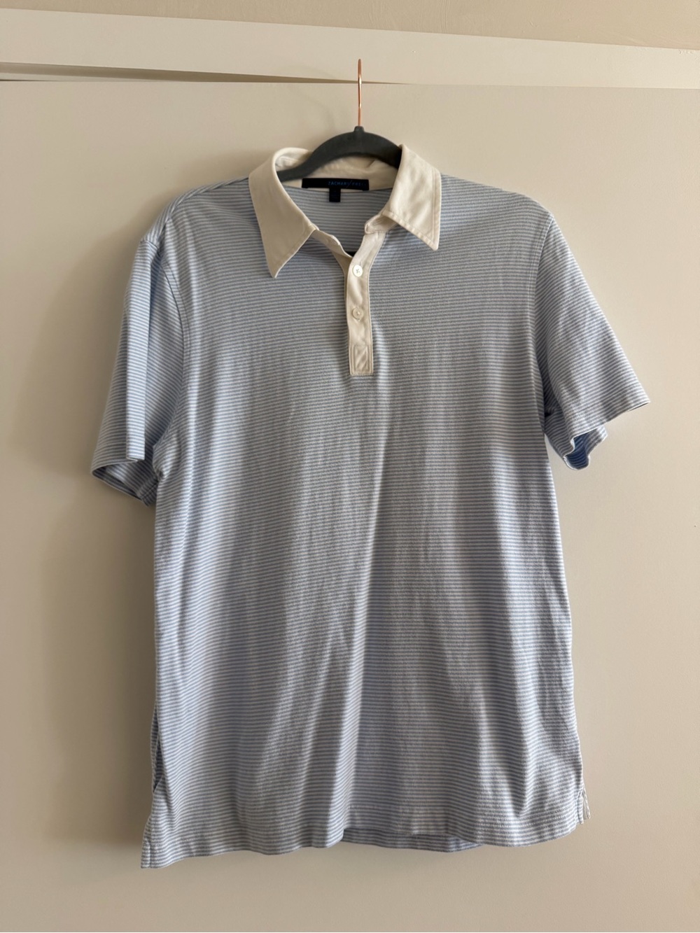 Men’s Zachary Prell Blue and White Striped Button Shirt